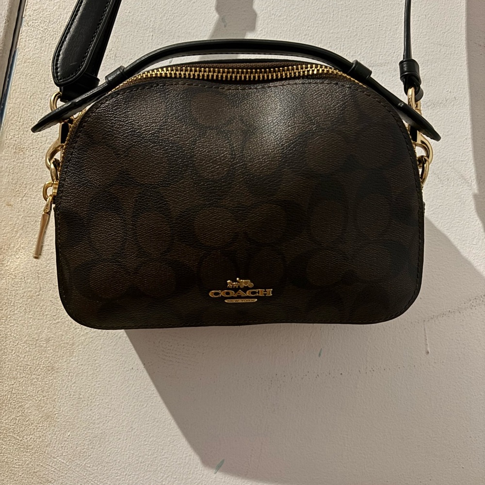 Coach Black and Brown Crossbody Bag